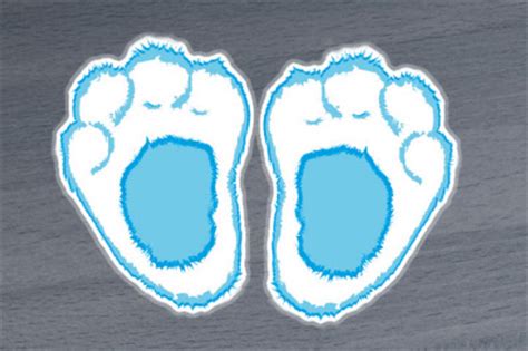 Keep reading to learn how to make real bunny paw print! Easter Bunny Paw Print Floor Sticker (Blue)