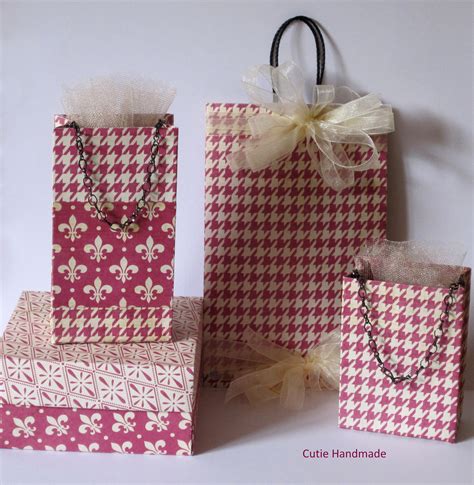 T Bag And T Box Set Origami Wedding Favor Bags T Wrap