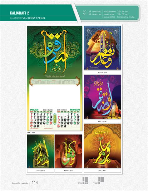 Kalender Full Desain Standard Ao Kaligrafi 2 Id