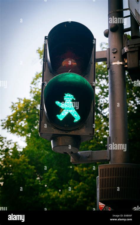 Green Man Traffic Light Pedestrian Stock Photos And Green Man Traffic