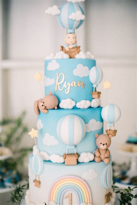 The first birthday party is an exceptional occasion, maybe not grand per se, but definitely different. Sky-themed 1st birthday party | Birthday balloon ...