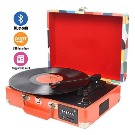 Digitnow Record Player Turntable Suitcase With Multi Function
