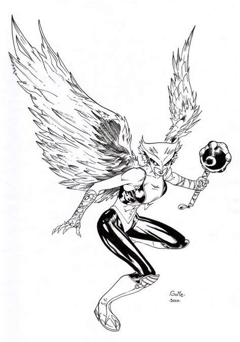 Hawkgirl Inked By Spiderguile On Deviantart