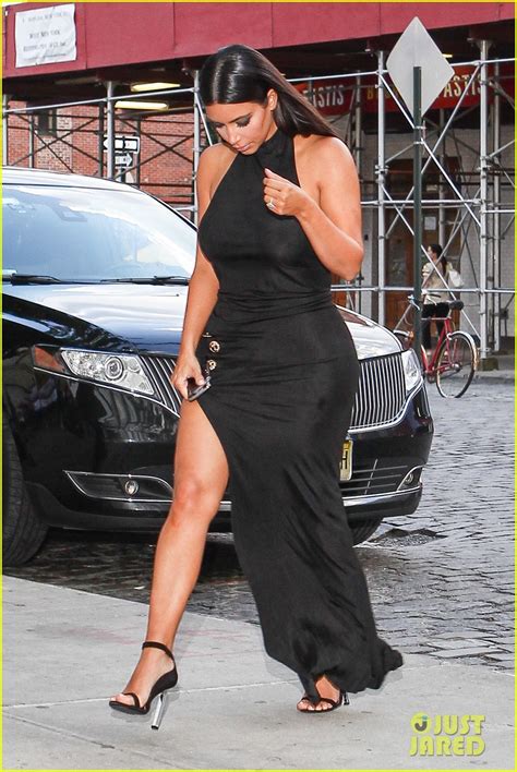 Kim Kardashian Shows Off Legs For Days In Dress With Sexy Slit Photo