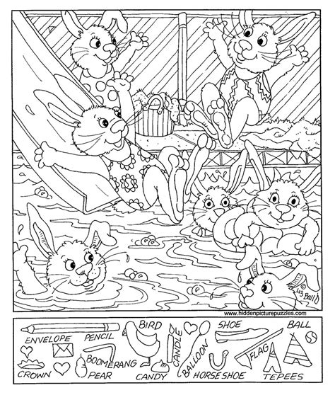 Hidden Object Colouring Pages