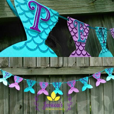 Mermaid Banner Each Tail Is Approximately 5 Inches Long Length