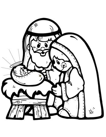 The nativity was always my favorite part of christmas. Nativity Scene coloring page | SuperColoring.com