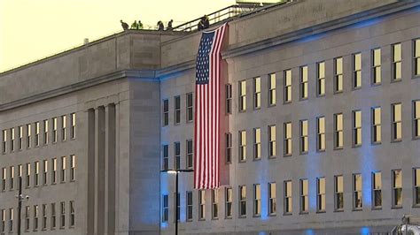 911 Anniversary Stars And Stripes Unfurled At Sunrise At The Pentagon