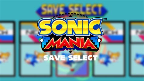 Sonic Mania Ost Save Select Youtube