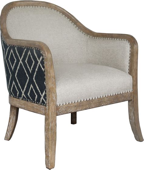 With a deep seat, a low back & large armrests, you'll never want to leave this roomy chair. Small Space Two-Tone Upholstered Accent Chair from Pulaski | Coleman Furniture