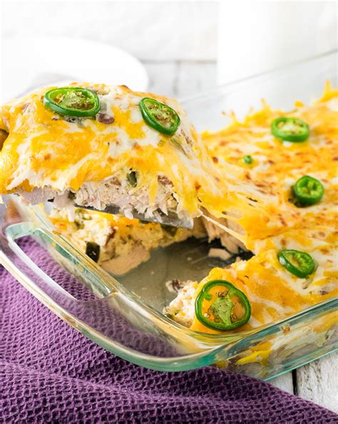Nutritional analysis of chicken jalapeno popper casserole the nutritional facts for jalapeno popper casserole are based on a serving size that is a piece ⅛th of the casserole. Ranch Chicken Jalapeno Popper Casserole - Fox Valley Foodie