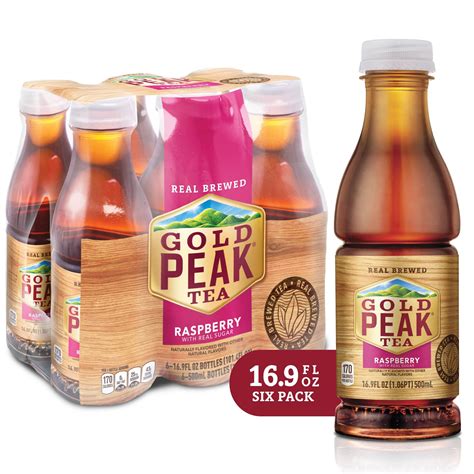 Gold Peak Raspberry Flavored Iced Tea Drink 169 Fl Oz 6 Pack