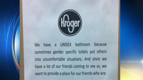 Krogers Explanation Of Unisex Bathroom Goes Viral