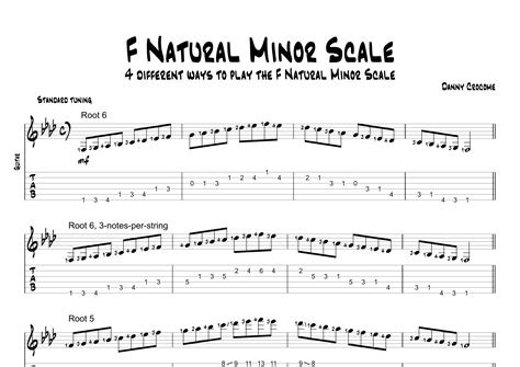 F Natural Minor Scale 4 Different Ways To Play The F Natural Minor