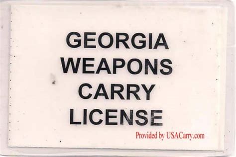Georgia Concealed Carry Permit Information