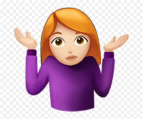 Shrugging Png Emoji Girl Hands Up I Don T Know Emoji Free Emoji PNG