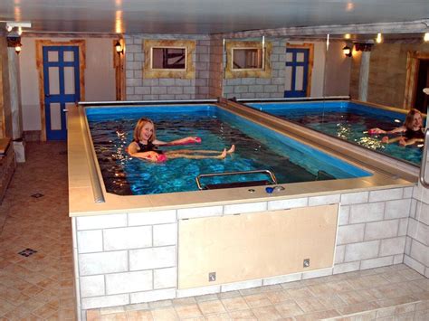 Install A Lap Pool Or Swim Spa Indoors Even Basements Indoor Pools 고급