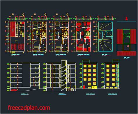 Apartment Building Levels D Dwg Design Plan For Autocad Designs Cad