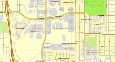 Albuquerque New Mexico Street Map Printable City Plan Map Adobe Pdf