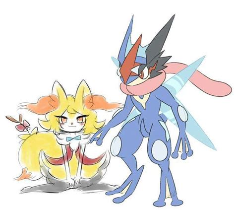 Ash Greninja And Serena Braixen Pokémon Heroes Pokemon Breeds Pokemon Characters