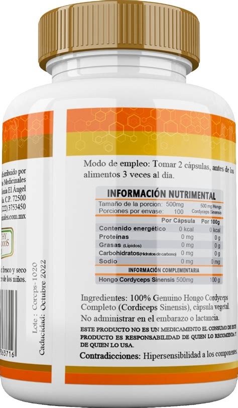 Cordyceps Puro Premium Genuino 100 Capsulas 500mg Meses Sin Intereses