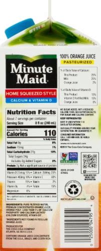 Minute Maid Home Squeezed Style With Calcium And Vitamin D 100 Orange