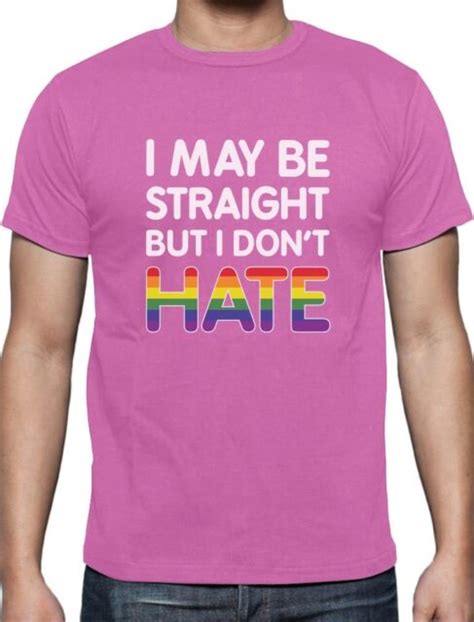 Pride Parade Gay Lesbian Rainbow No Hate Flag T Shirt Gift Idea Ebay