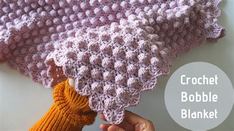 Crochet Bobble Stitch Blanket Beginner Friendly Tutorial