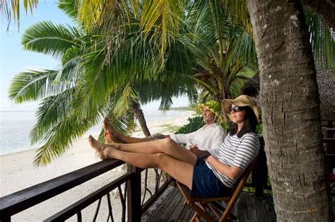 Couple Relax During Travel Vacation On Tropical Island Stock Image