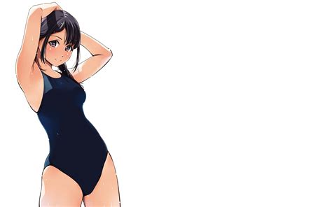 Aliasing Bikini Black Hair Blush Breasts Gray Eyes Matsunaga Kouyou