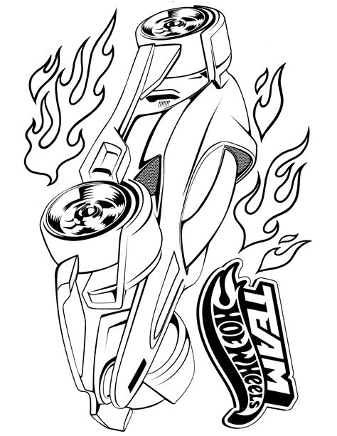 hot wheels coloring page | Hot wheels birthday, Monster truck coloring pages, Coloring books