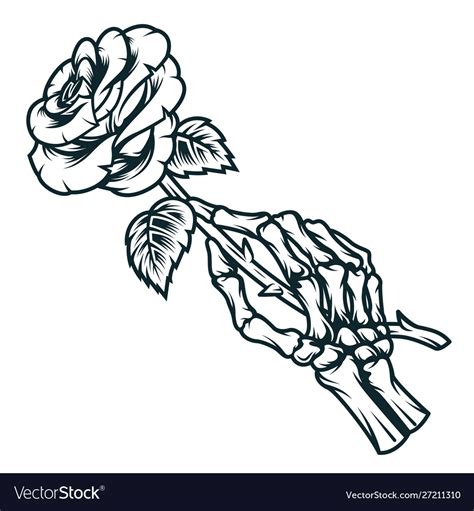 Images Of Hand Holding Rose Drawing
