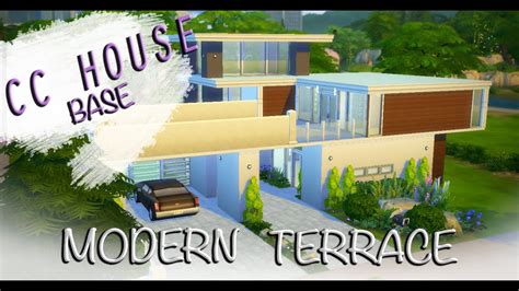 The Sims 4 Modern Terrace Speed Build Youtube