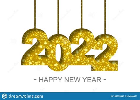 Happy New Year 2022 Greeting Card Flyer Invitation Vector Stock