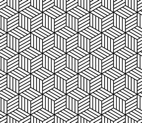 abstract 3d cubes geometric seamless pattern in black and white vector stock vector