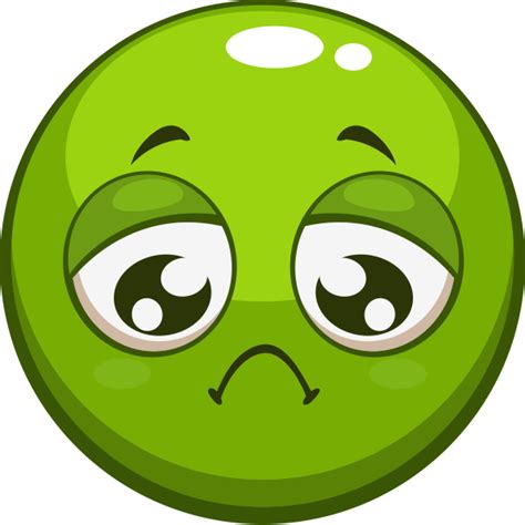 Green Frowny Symbols And Emoticons