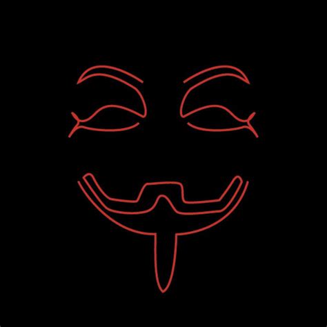 El Wire Anonymous Led Mask One Size Geekbutiken