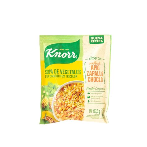 Knorr Sopa De Vegetales Con Caracolitos Tricolor 1075 Gr