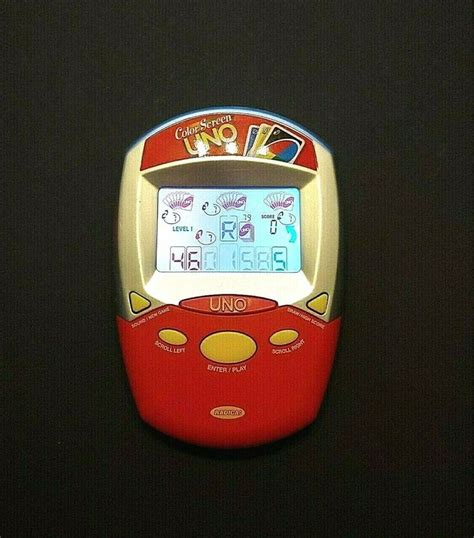 Radica Color Screen Uno Handheld Electronic Game 2007 Mattel For Sale