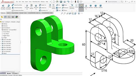 Solidworks Tutorial For Beginners Exercise 3 Youtube