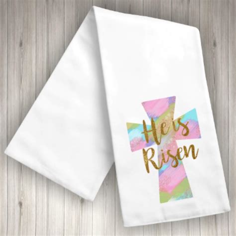 Tea Towel With Saying Easter Decor Religious Ts He
