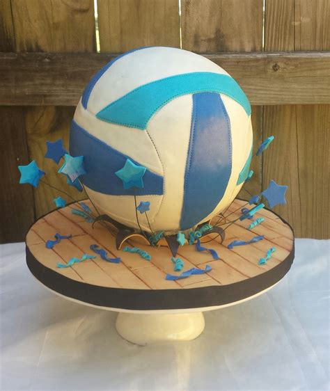 Volleyball Fondant Cake Volleyball Cakes Volleyball Birthday Cakes