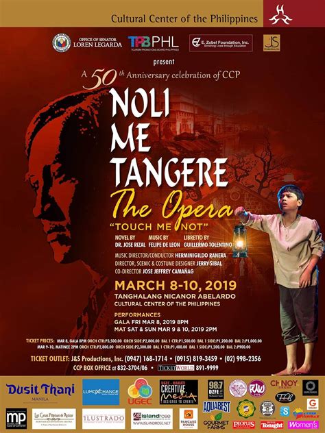 ‘noli Me Tangere The Opera The Acclaimed Filipino Opera Returns This