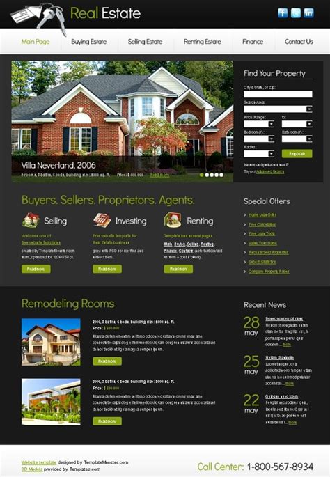 We believe that all properties for sale on trustiu represent a good business opportunity. Free Website Template with Slideshow for Real Estate ...