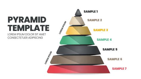 7 Steps Of A Pyramid Or Triangular Template With Editable Text Is For