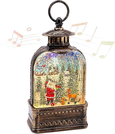 Christmas Musical Snow Globe Lantern Christmas Globes Lamp
