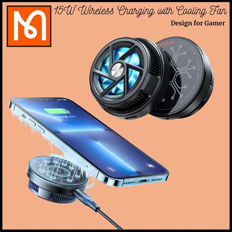 15w Magnetic Game Charger Mini Mobile Phone Cooling Fan Radiator Turbo