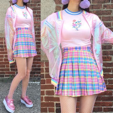 Koko Pink Holo Sheer Iridescent Jacket Kawaii Clothes Cute Fashion