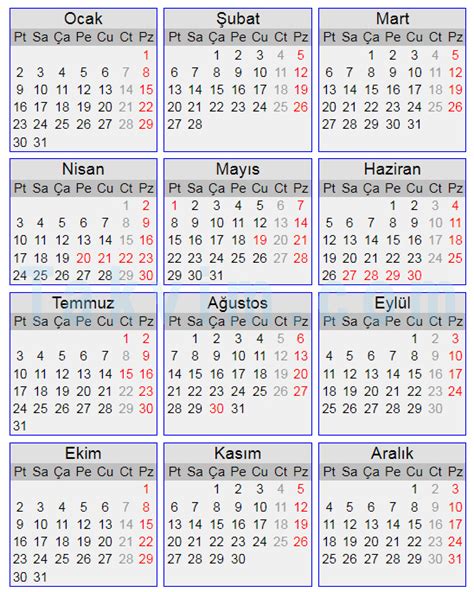 2023 Yılı Takvimi Resmi tatiller kaç gün Bayram Takvim com