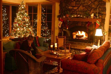 Christmas Winter Fireplace Wallpapers Wallpaper Cave
